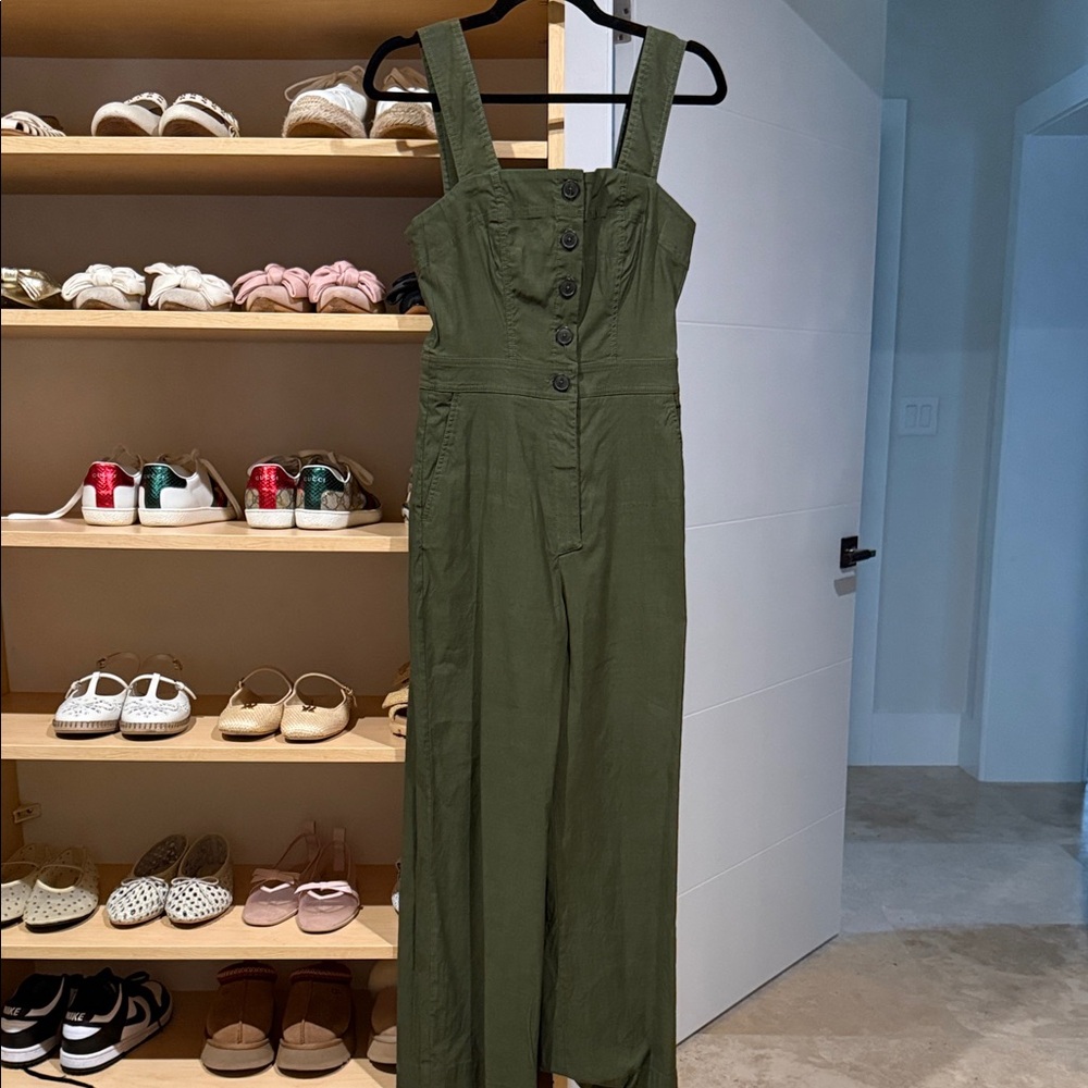 Maeve Forest Green Sleeveless Jumpsuit